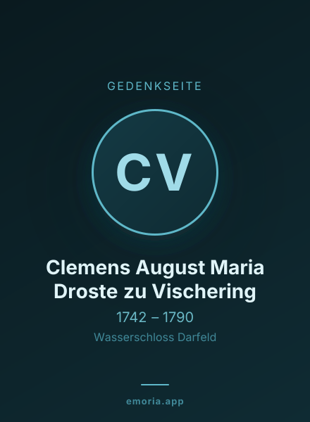 Gedenkportrait von Clemens August Maria Droste zu Vischering