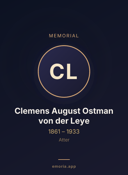 Memorial portrait of Clemens August Ostman von der Leye