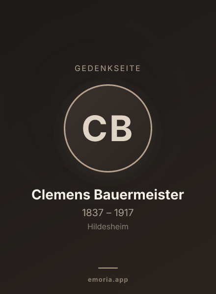Gedenkportrait von Clemens Bauermeister