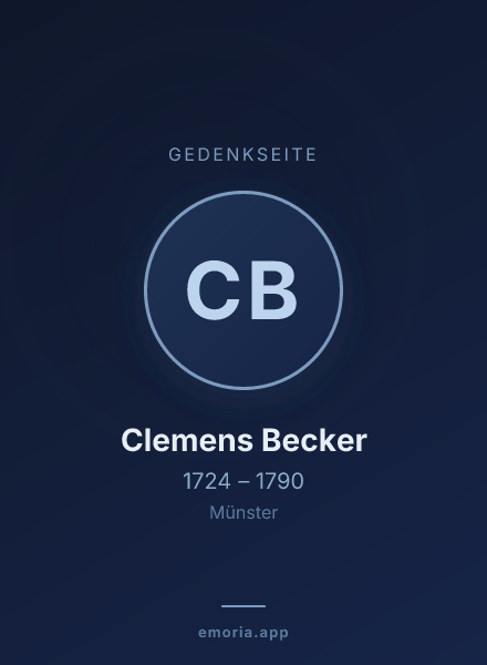 Gedenkportrait von Clemens Becker