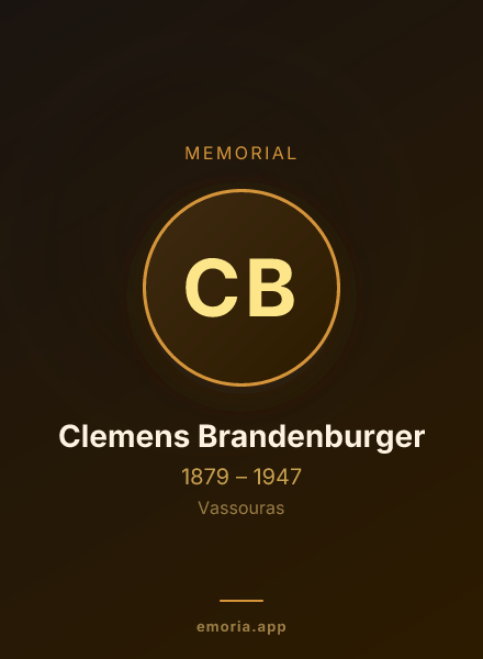 Memorial portrait of Clemens Brandenburger
