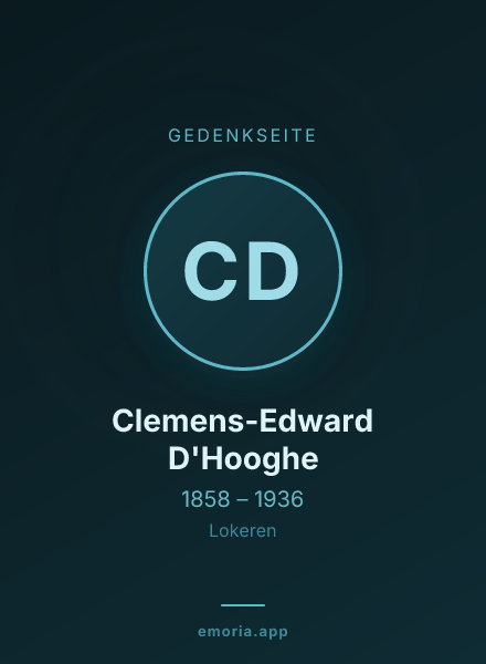 Gedenkportrait von Clemens-Edward D'Hooghe