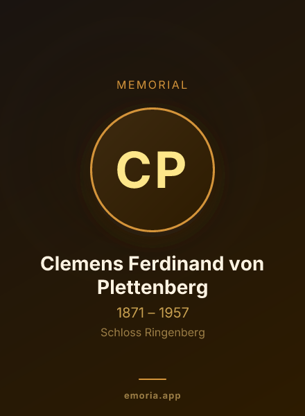 Memorial portrait of Clemens Ferdinand von Plettenberg