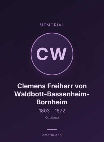 Memorial portrait of Clemens Freiherr von Waldbott-Bassenheim-Bornheim