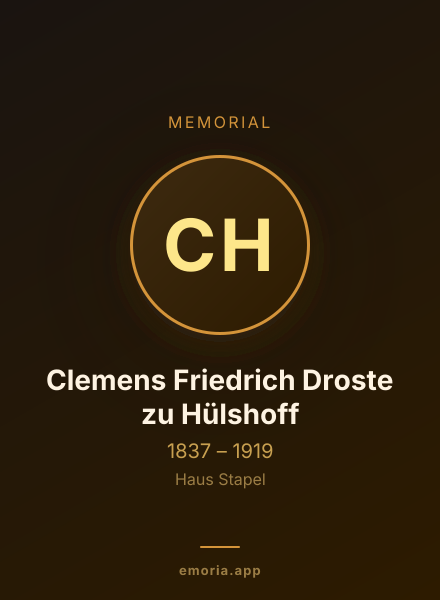 Memorial portrait of Clemens Friedrich Droste zu Hülshoff