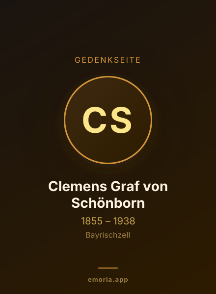 Gedenkportrait von Clemens Graf von Schönborn