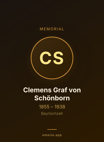 Memorial portrait of Clemens Graf von Schönborn