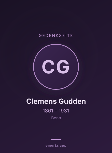Gedenkportrait von Clemens Gudden