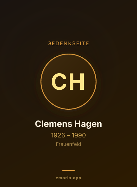 Gedenkportrait von Clemens Hagen