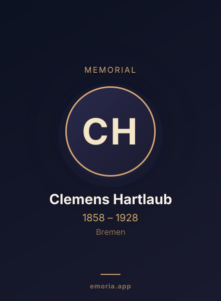Memorial portrait of Clemens Hartlaub
