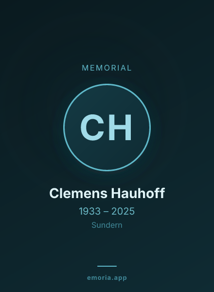 Memorial portrait of Clemens Hauhoff