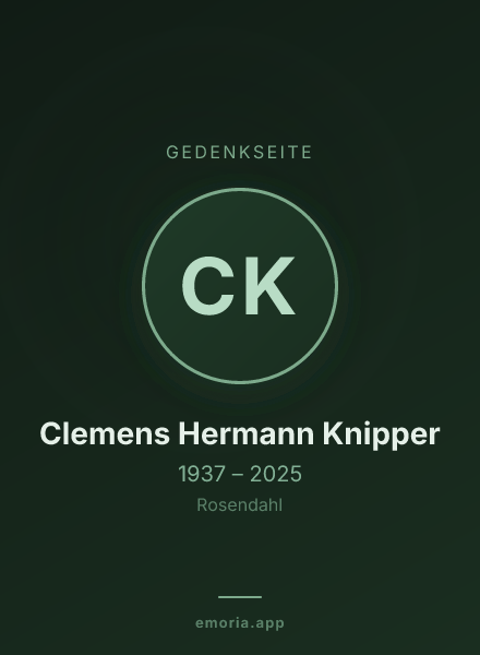 Gedenkportrait von Clemens Hermann Knipper