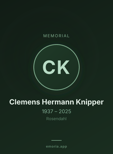 Memorial portrait of Clemens Hermann Knipper