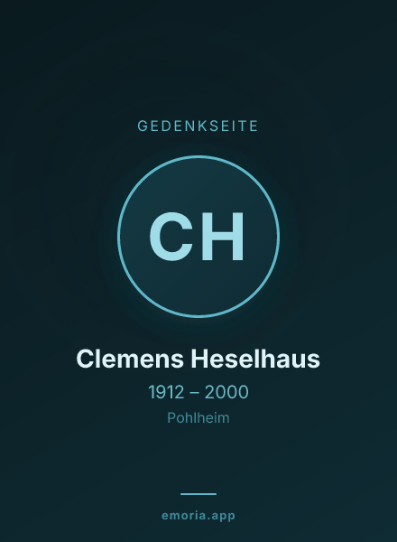 Gedenkportrait von Clemens Heselhaus