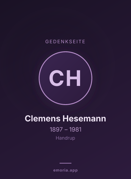 Gedenkportrait von Clemens Hesemann
