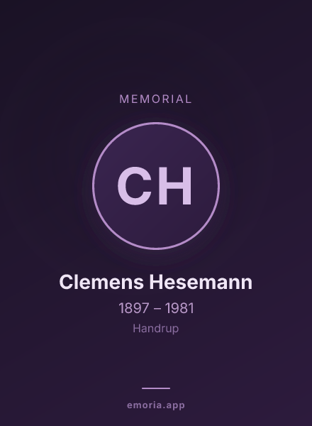 Memorial portrait of Clemens Hesemann