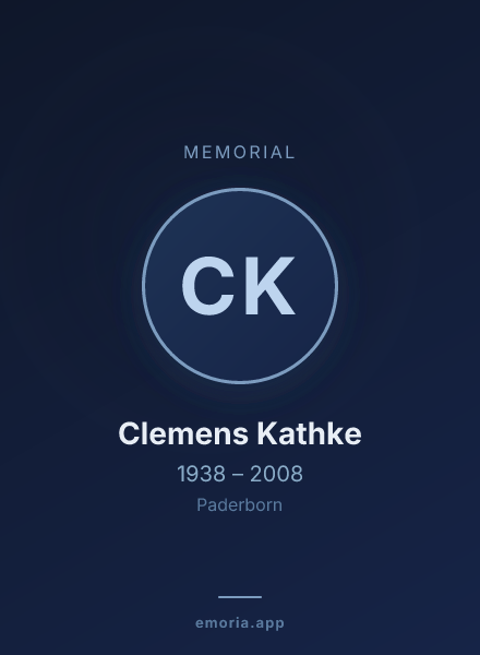 Memorial portrait of Clemens Kathke