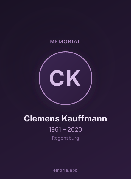 Memorial portrait of Clemens Kauffmann