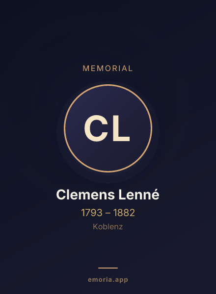 Memorial portrait of Clemens Lenné