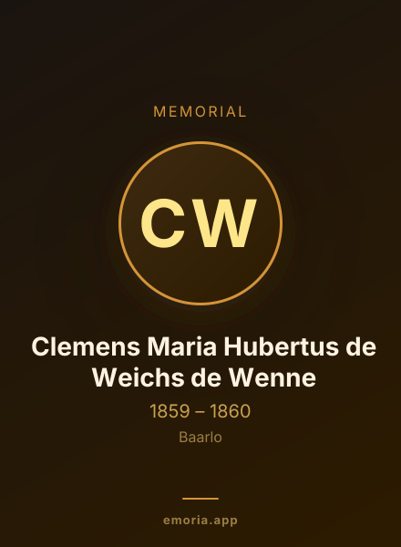 Memorial portrait of Clemens Maria Hubertus de Weichs de Wenne