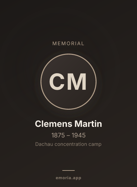 Memorial portrait of Clemens Martin