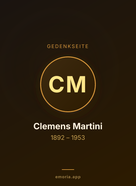 Gedenkportrait von Clemens Martini