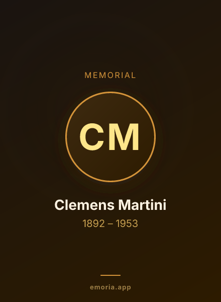 Memorial portrait of Clemens Martini