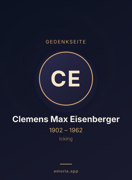 Gedenkportrait von Clemens Max Eisenberger
