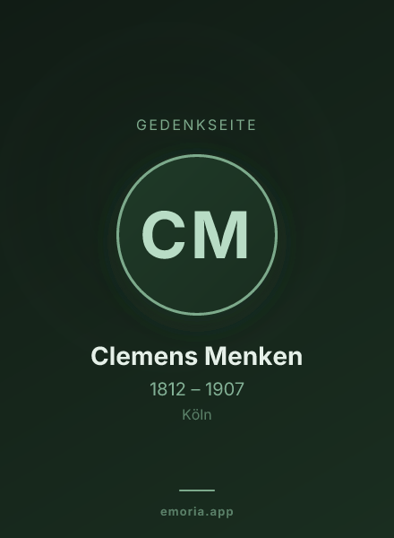 Gedenkportrait von Clemens Menken