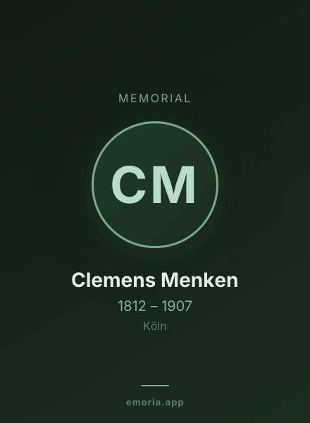 Memorial portrait of Clemens Menken