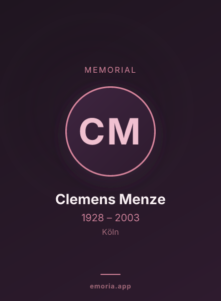 Memorial portrait of Clemens Menze