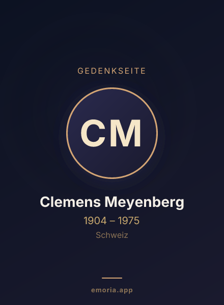 Gedenkportrait von Clemens Meyenberg