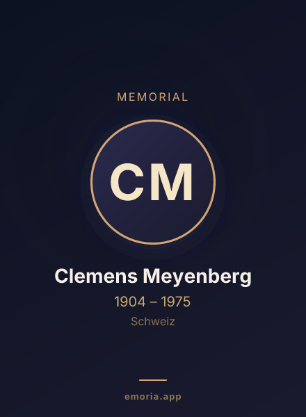 Memorial portrait of Clemens Meyenberg