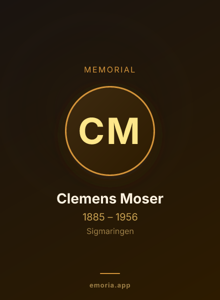 Memorial portrait of Clemens Moser
