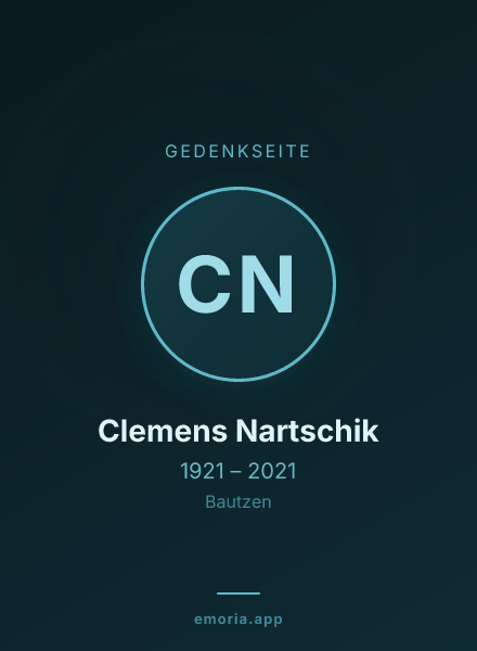 Gedenkportrait von Clemens Nartschik