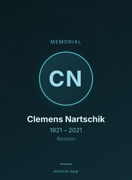 Memorial portrait of Clemens Nartschik