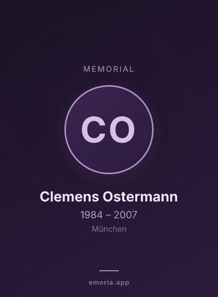 Memorial portrait of Clemens Ostermann