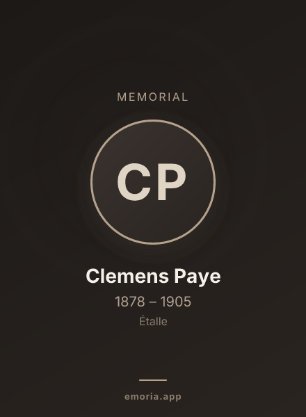 Memorial portrait of Clemens Paye