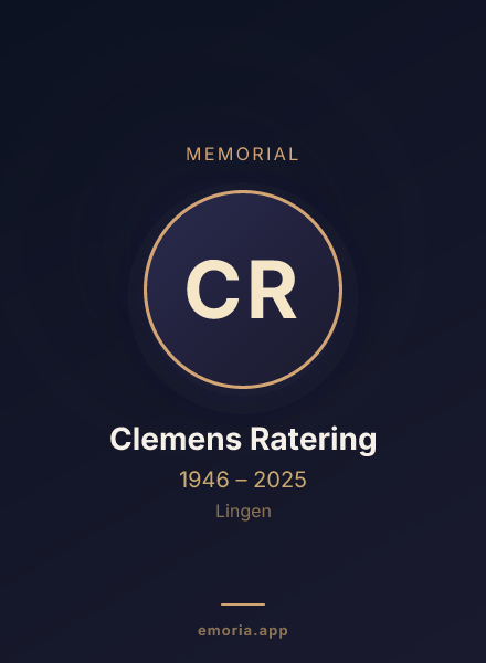 Memorial portrait of Clemens Ratering