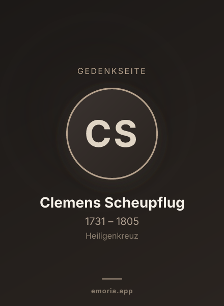 Gedenkportrait von Clemens Scheupflug