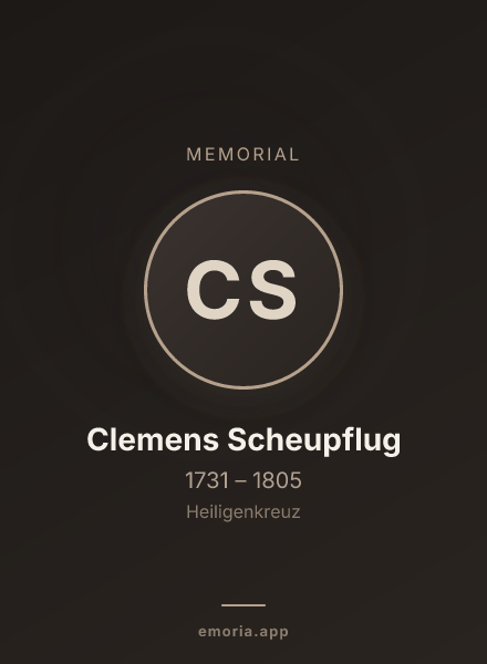 Memorial portrait of Clemens Scheupflug