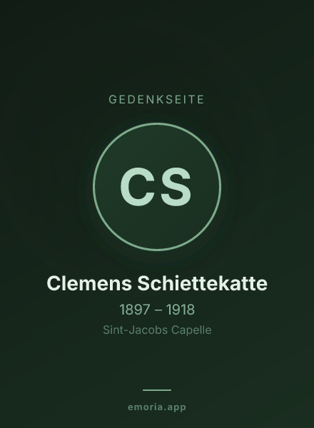 Gedenkportrait von Clemens Schiettekatte