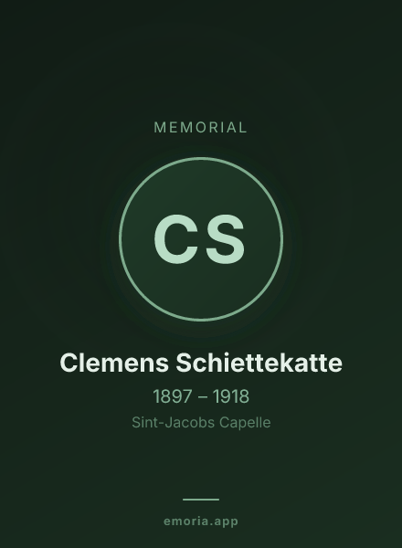 Memorial portrait of Clemens Schiettekatte