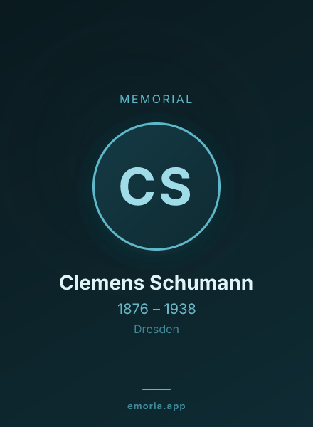 Memorial portrait of Clemens Schumann