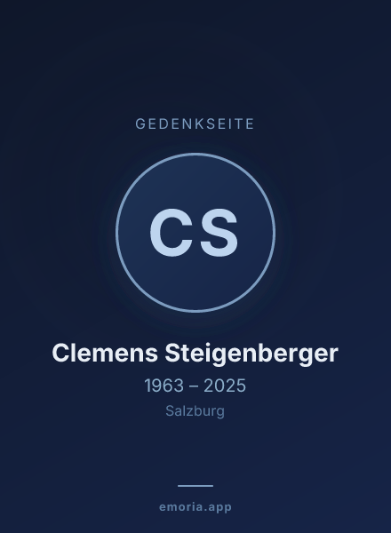 Gedenkportrait von Clemens Steigenberger