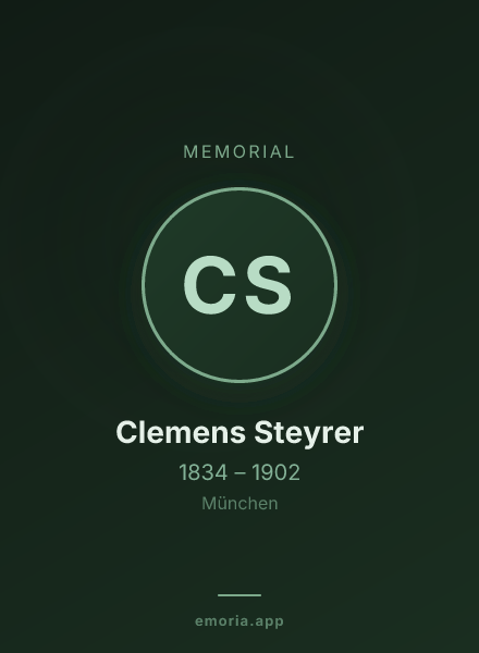 Memorial portrait of Clemens Steyrer