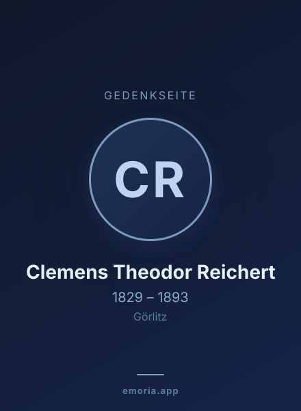 Gedenkportrait von Clemens Theodor Reichert