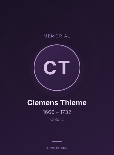 Memorial portrait of Clemens Thieme
