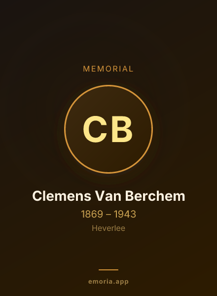 Memorial portrait of Clemens Van Berchem