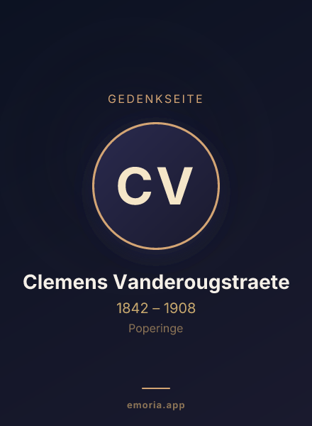 Gedenkportrait von Clemens Vanderougstraete